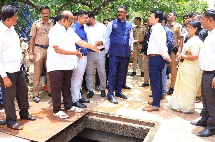 Thorough Pre-Monsoon Drain Inspection Conducted by Transport Minister Pratap Sarnaik and Commissioner Radhabinod Sharma in Mira-Bhayandar